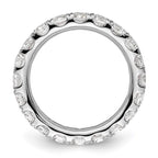 14k White Gold Polished U-Shared Prong 2 carat Diamond Complete Eternity Band