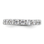 14k White Gold Polished U-Shared Prong 2 carat Diamond Complete Eternity Band