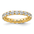 14k Polished U-Shared Prong 2 carat Diamond Complete Eternity Band