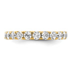 14k Polished U-Shared Prong 2 carat Diamond Complete Eternity Band