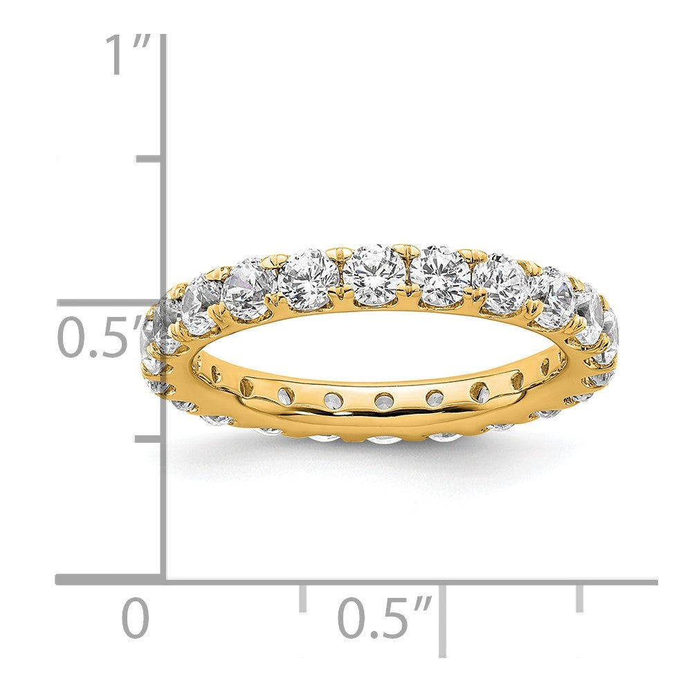 14k Polished U-Shared Prong 2 carat Diamond Complete Eternity Band