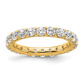 14k Polished U-Shared Prong 2 carat Diamond Complete Eternity Band