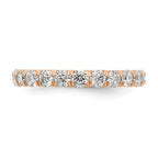True Origin 14K Rose Gold 2 carat Lab Grown Diamond VS+ F+ Complete Eternity Band
