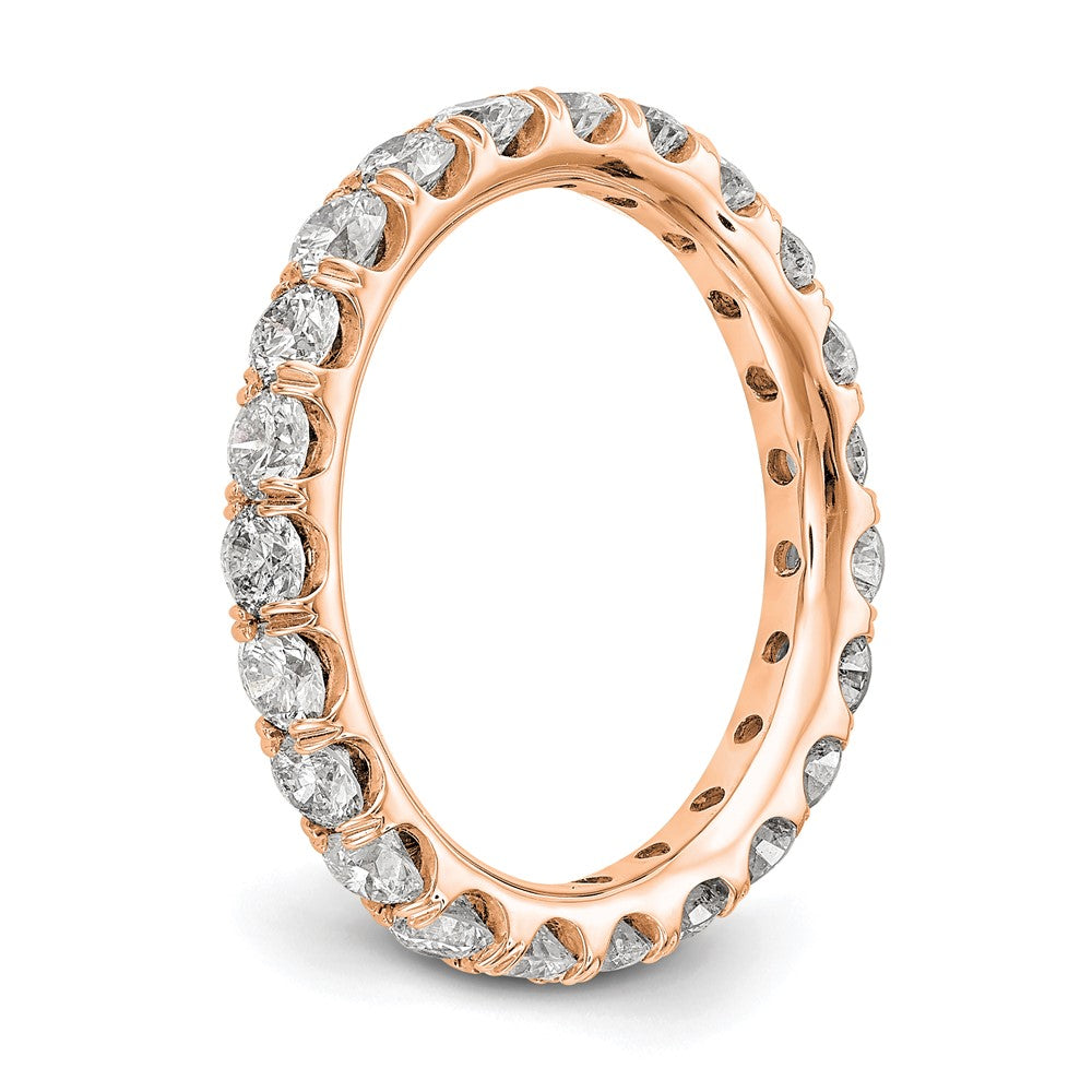 True Origin 14K Rose Gold 2 carat Lab Grown Diamond VS+ F+ Complete Eternity Band