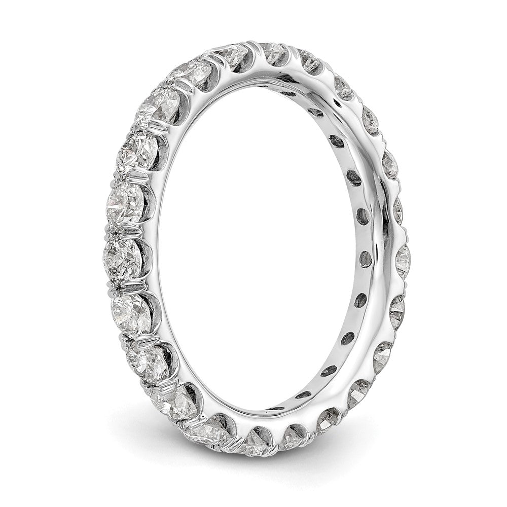 14k White Gold 2 carat Lab Grown Diamond VS/SI+ G+ Complete Shared Prong Eternity Band