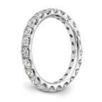 True Origin 14K White Gold 2 carat Lab Grown Diamond VS+ F+ Complete Eternity Band