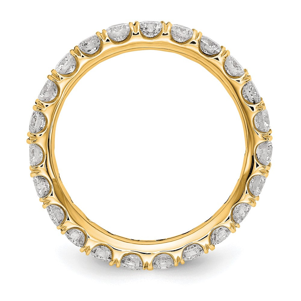 True Origin 14K Yellow Gold 2 carat Lab Grown Diamond VS+ F+ Complete Eternity Band