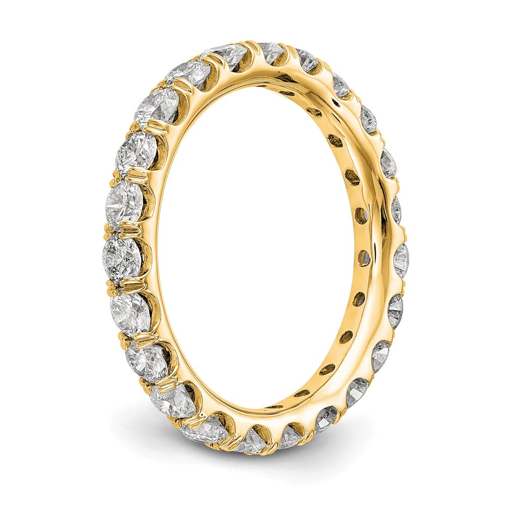 True Origin 14K Yellow Gold 2 carat Lab Grown Diamond VS+ F+ Complete Eternity Band