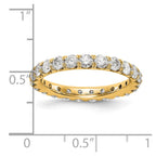 14k Polished U-Shared Prong 2 carat Diamond Complete Eternity Band