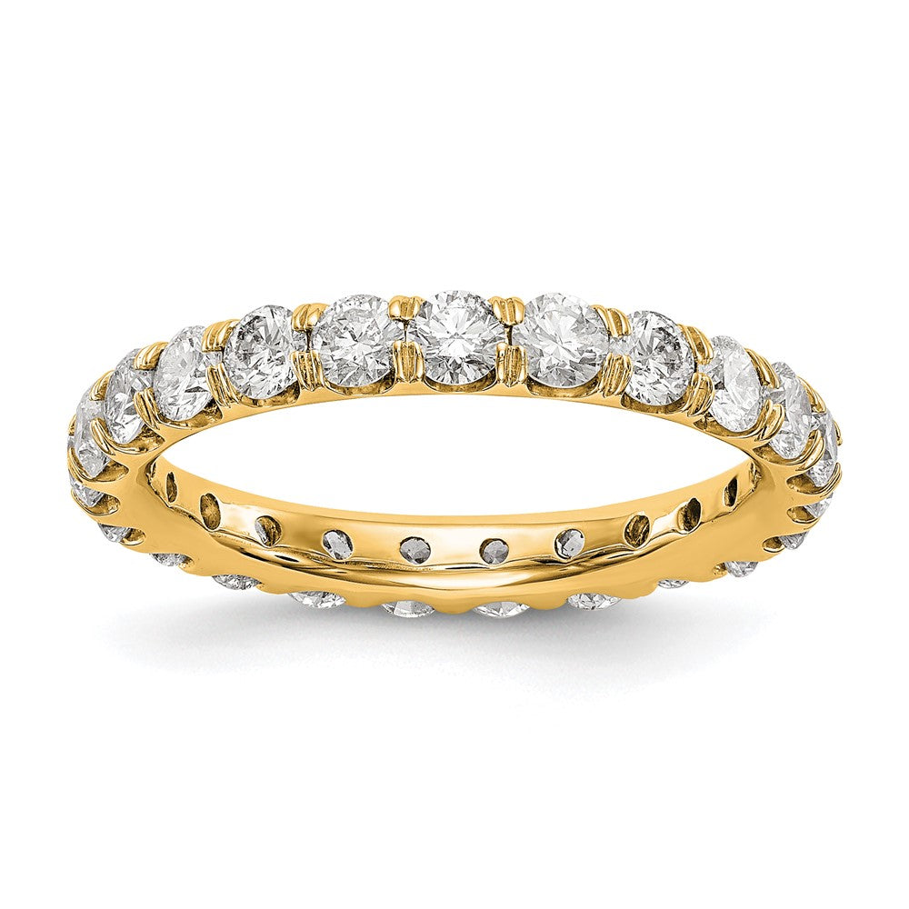 True Origin 14K Yellow Gold 2 carat Lab Grown Diamond VS+ F+ Complete Eternity Band