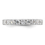 14k White Gold Polished U-Shared Prong 2 carat Diamond Complete Eternity Band