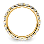 14k Polished U-Shared Prong 2 carat Diamond Complete Eternity Band