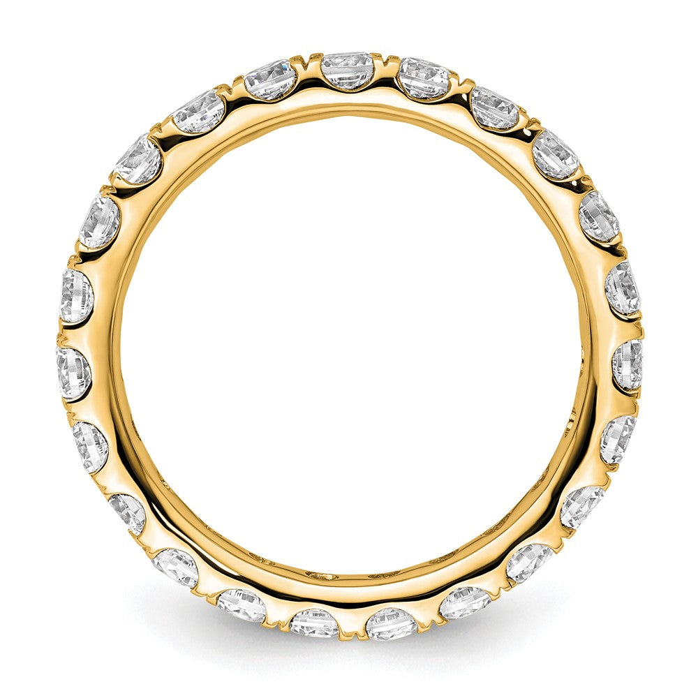 14k Polished U-Shared Prong 2 carat Diamond Complete Eternity Band
