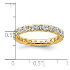 14k Polished U-Shared Prong 2 carat Diamond Complete Eternity Band