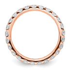 14k Rose Gold Polished U-Shared Prong 2 carat Diamond Complete Eternity Band