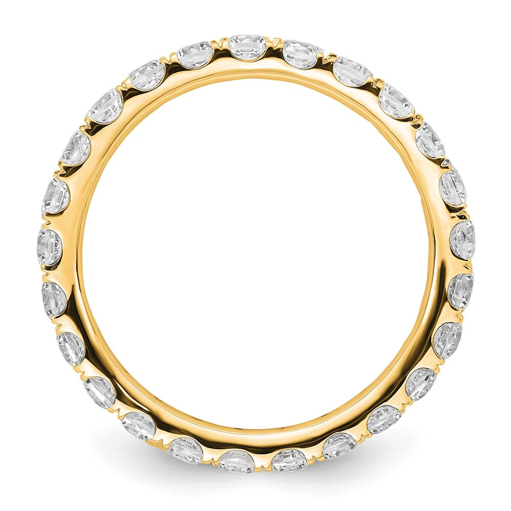 14k Polished U-Shared Prong 2 carat Diamond Complete Eternity Band