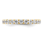 14k Polished U-Shared Prong 2 carat Diamond Complete Eternity Band