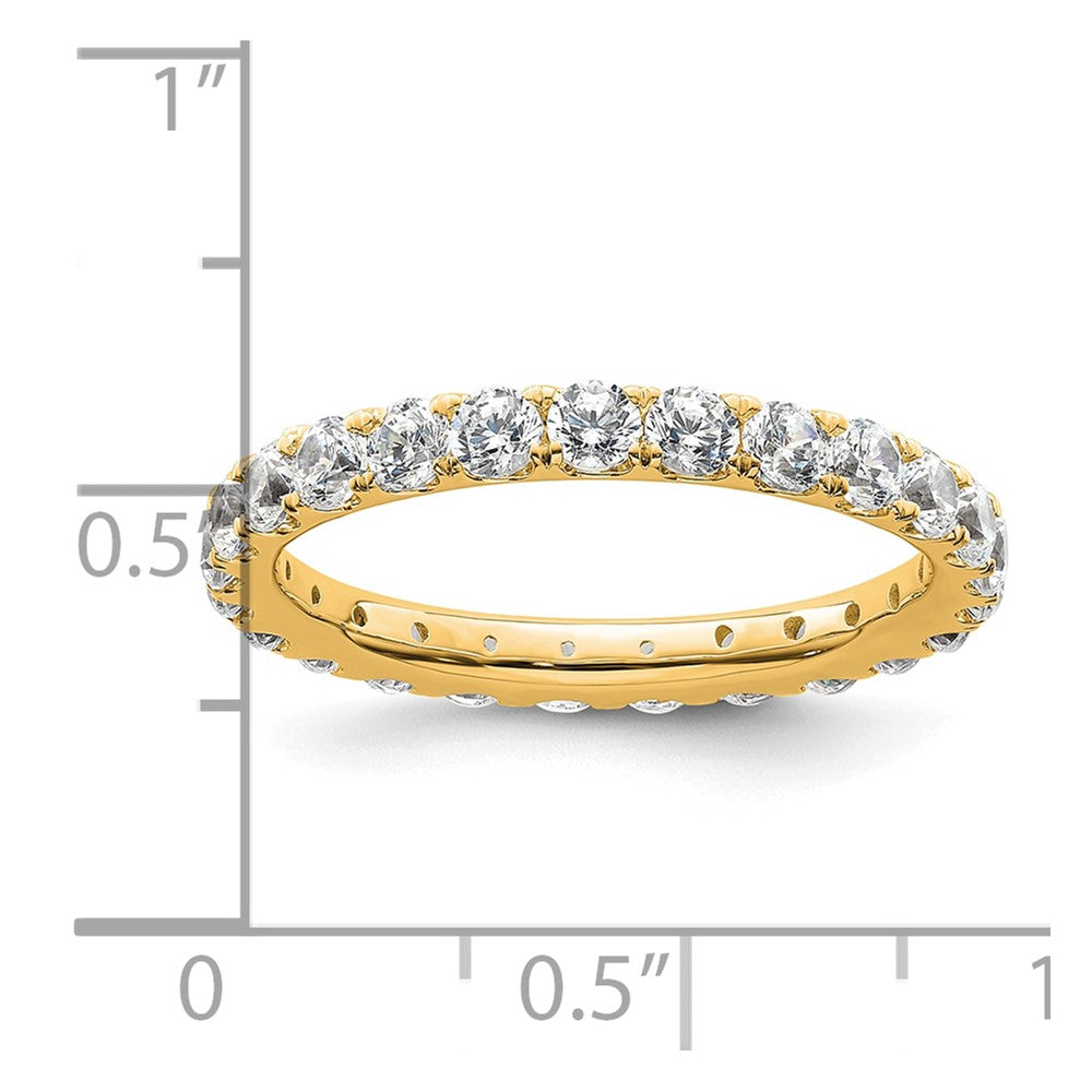 14k Polished U-Shared Prong 2 carat Diamond Complete Eternity Band