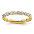 14k Polished U-Shared Prong 2 carat Diamond Complete Eternity Band