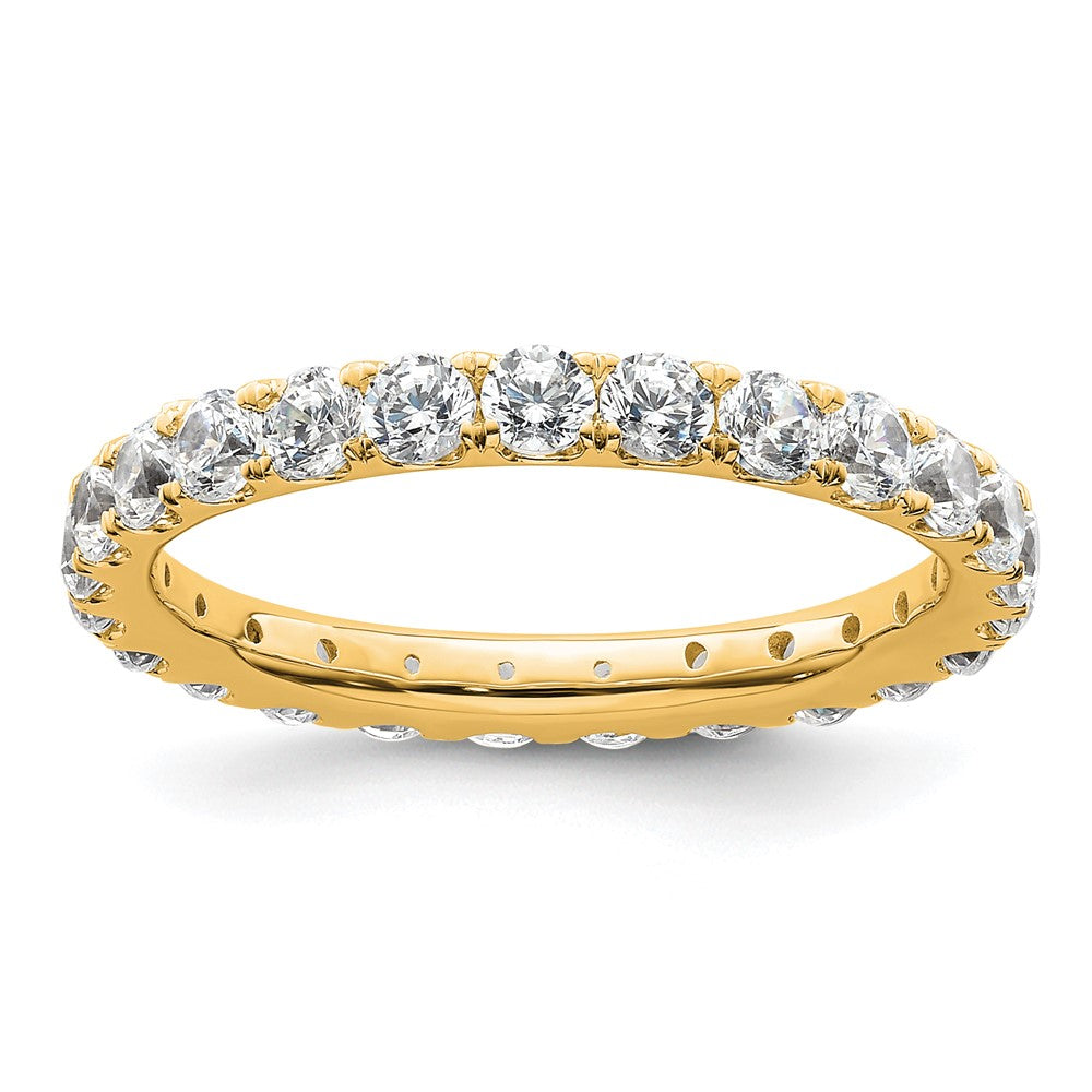 14k Polished U-Shared Prong 2 carat Diamond Complete Eternity Band