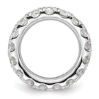 14k White Gold Polished U-Shared Prong 3 carat Diamond Complete Eternity Band