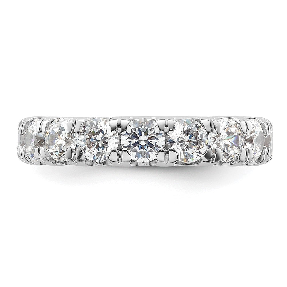 14k White Gold Polished U-Shared Prong 3 carat Diamond Complete Eternity Band