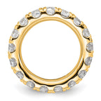 14k Polished U-Shared Prong 3 carat Diamond Complete Eternity Band