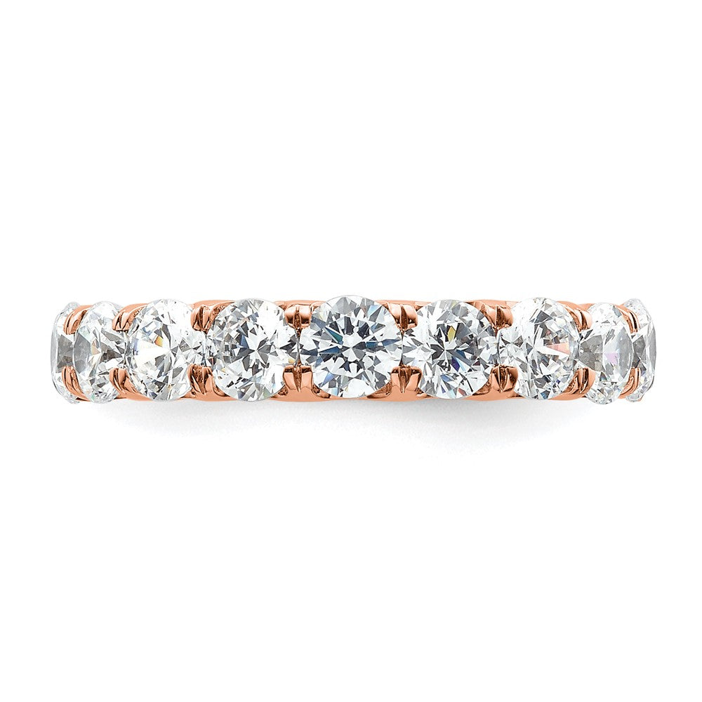 14k Rose Gold Polished U-Shared Prong 3 carat Diamond Complete Eternity Band