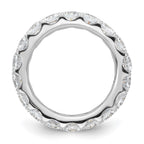 14k White Gold Polished U-Shared Prong 3 carat Diamond Complete Eternity Band