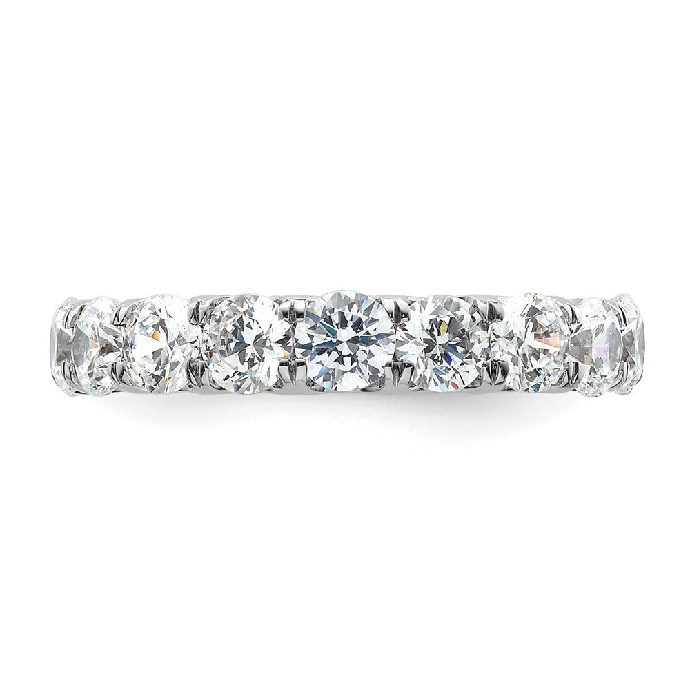 14k White Gold Polished U-Shared Prong 3 carat Diamond Complete Eternity Band