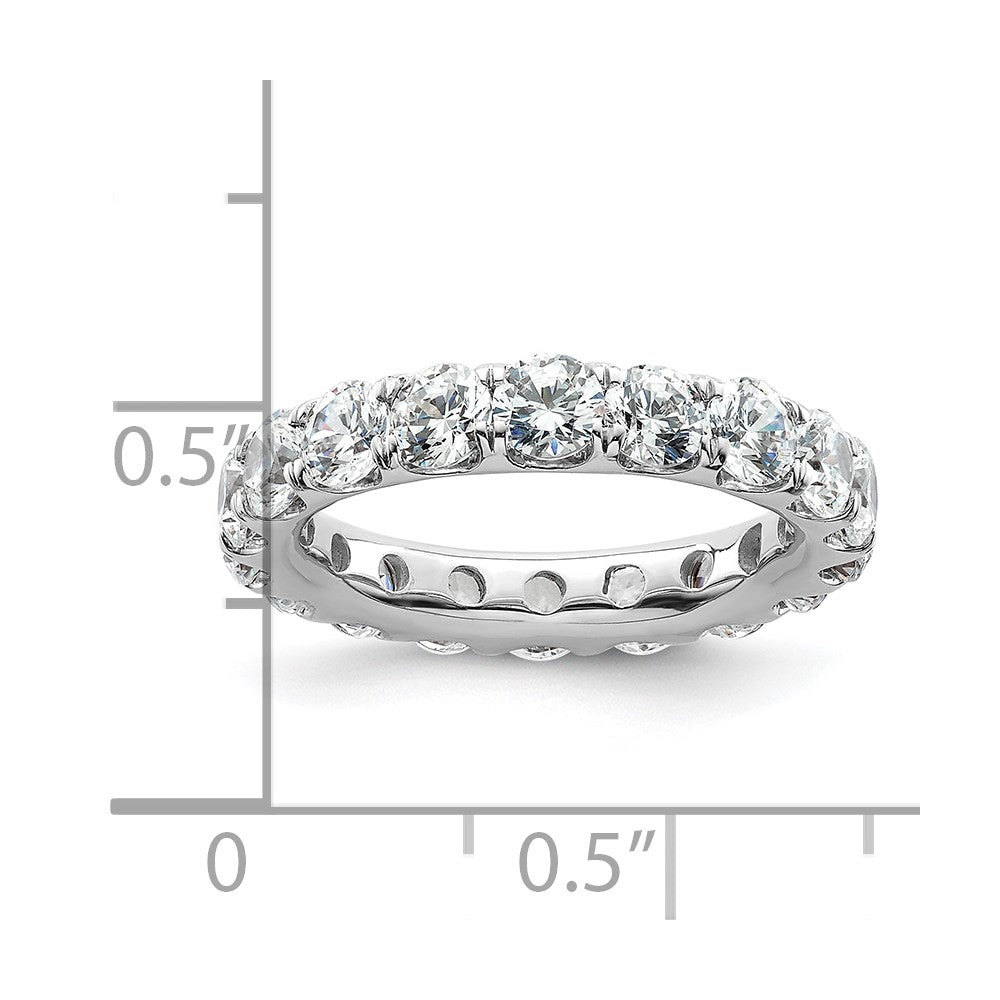 14k White Gold Polished U-Shared Prong 3 carat Diamond Complete Eternity Band