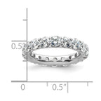 14k White Gold Polished U-Shared Prong 3 carat Diamond Complete Eternity Band
