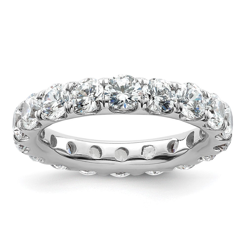 14k White Gold Polished U-Shared Prong 3 carat Diamond Complete Eternity Band