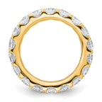 14k Polished U-Shared Prong 3 carat Diamond Complete Eternity Band