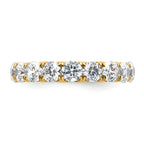 14k Polished U-Shared Prong 3 carat Diamond Complete Eternity Band