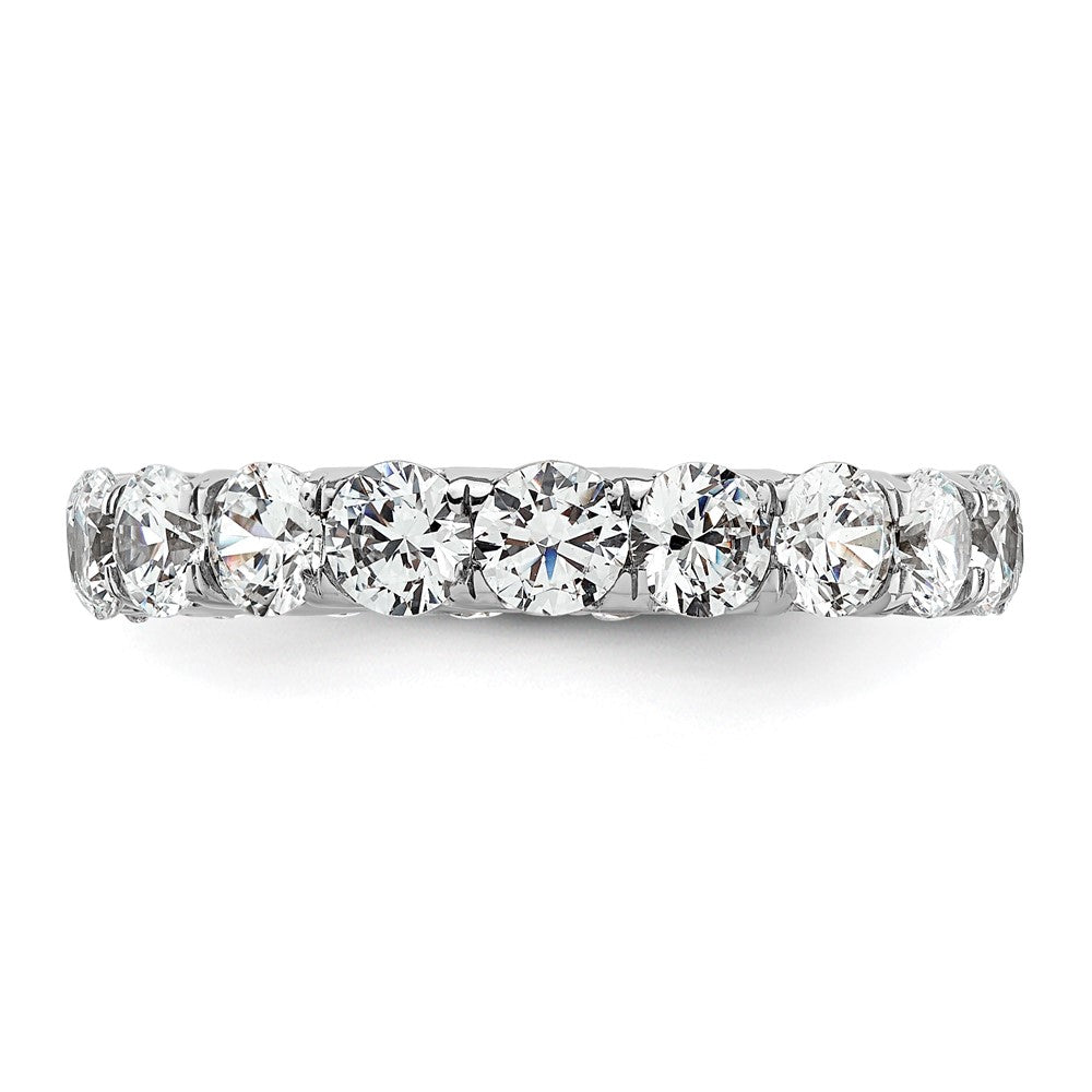 14k White Gold Polished U-Shared Prong 3 carat Diamond Complete Eternity Band