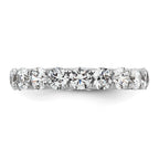 14k White Gold Polished U-Shared Prong 3 carat Diamond Complete Eternity Band