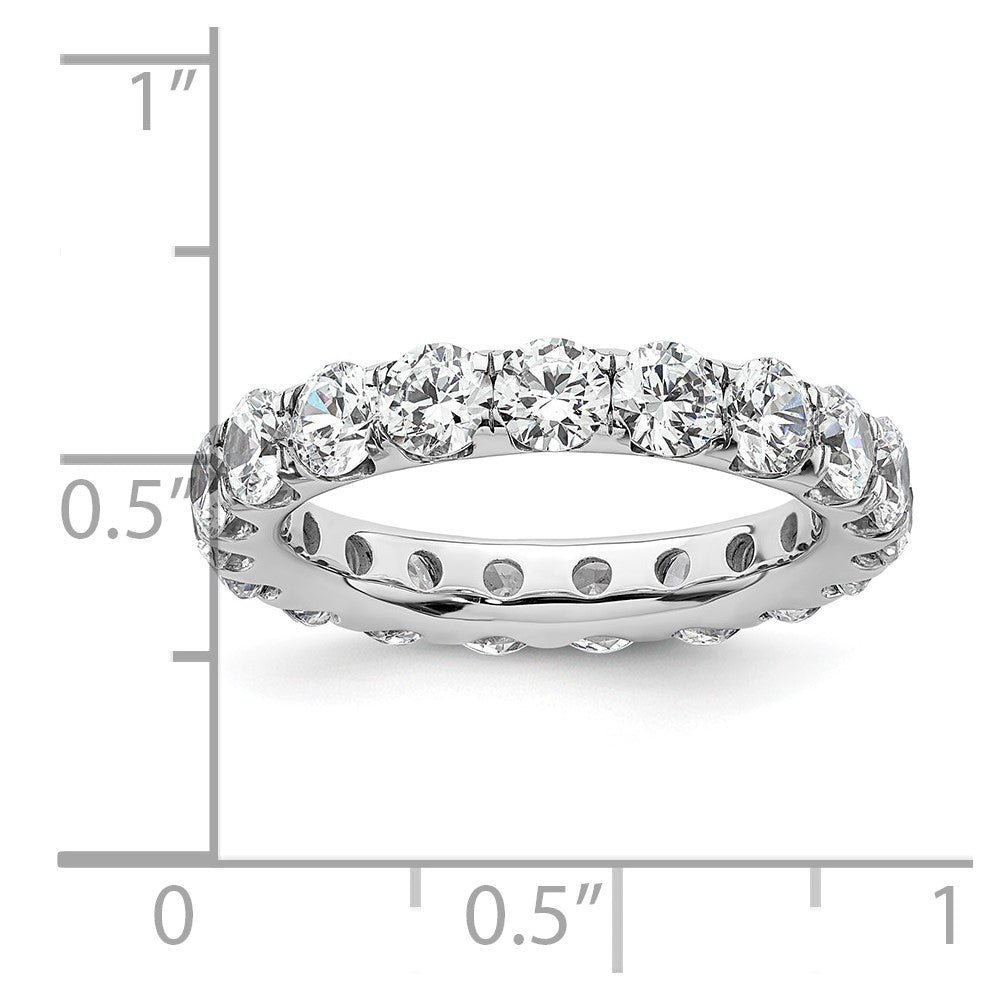 14k White Gold Polished U-Shared Prong 3 carat Diamond Complete Eternity Band