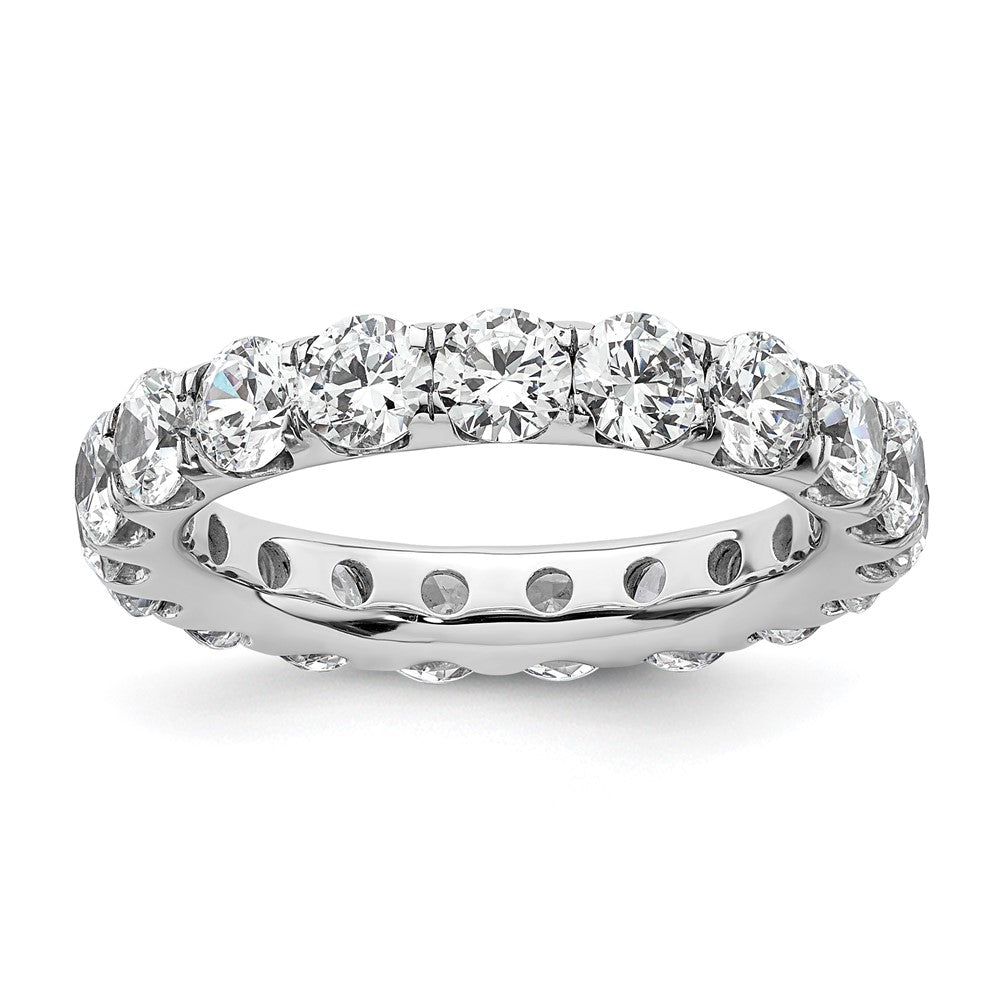 14k White Gold Polished U-Shared Prong 3 carat Diamond Complete Eternity Band