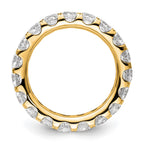 14k Polished U-Shared Prong 3 carat Diamond Complete Eternity Band