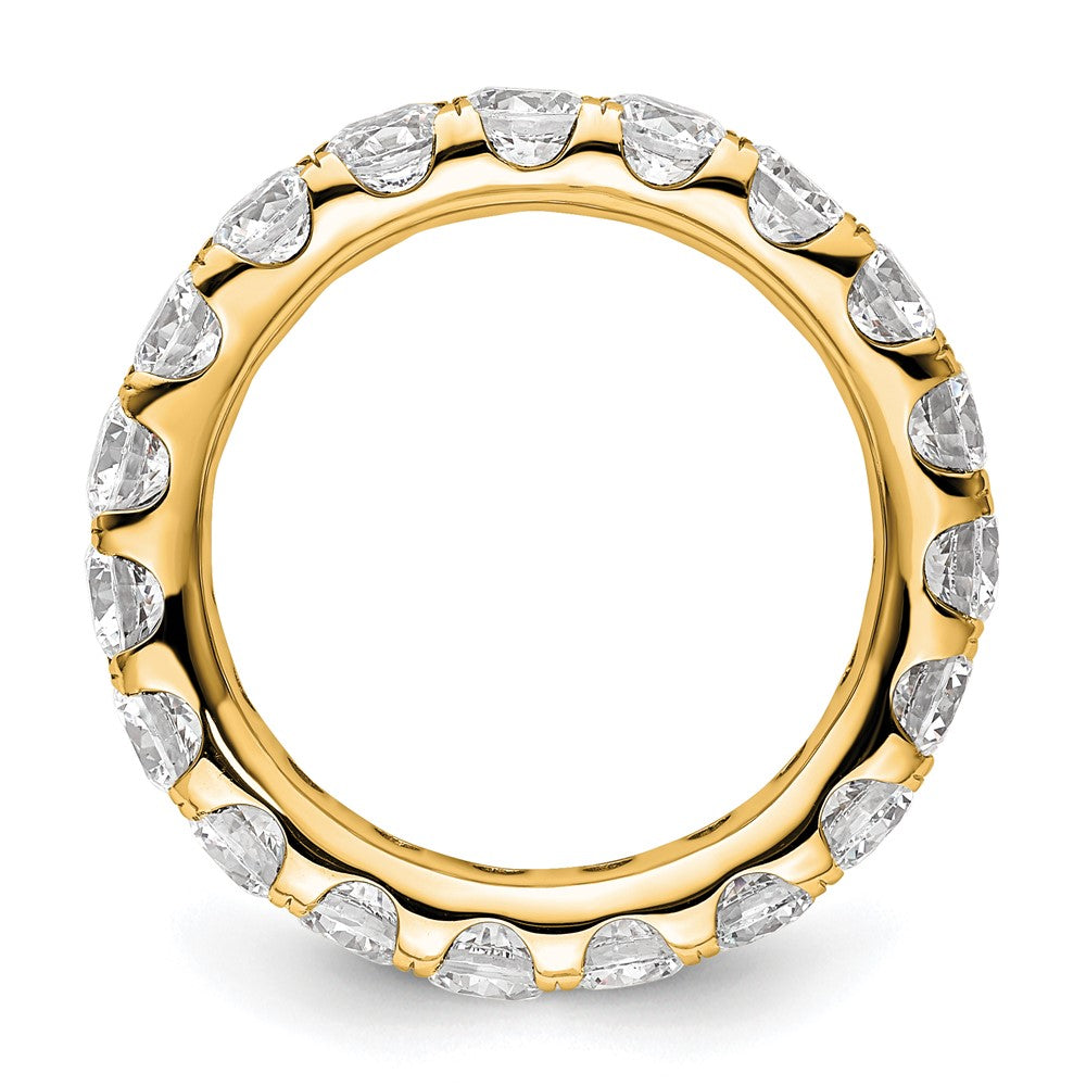 14k Polished U-Shared Prong 3 carat Diamond Complete Eternity Band