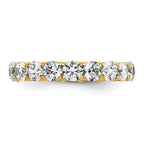14k Polished U-Shared Prong 3 carat Diamond Complete Eternity Band
