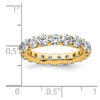 14k Polished U-Shared Prong 3 carat Diamond Complete Eternity Band