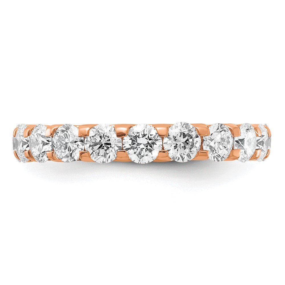 True Origin 14K Rose Gold 3 carat Lab Grown Diamond VS+ F+ Complete Eternity Band