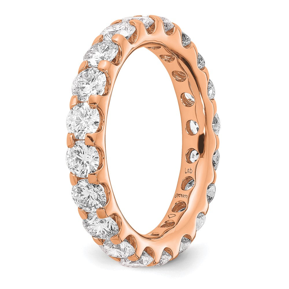 True Origin 14K Rose Gold 3 carat Lab Grown Diamond VS+ F+ Complete Eternity Band