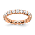 True Origin 14K Rose Gold 3 carat Lab Grown Diamond VS+ F+ Complete Eternity Band