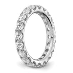14k White Gold 3 carat Lab Grown Diamond VS/SI+ G+ Complete Shared Prong Eternity Band