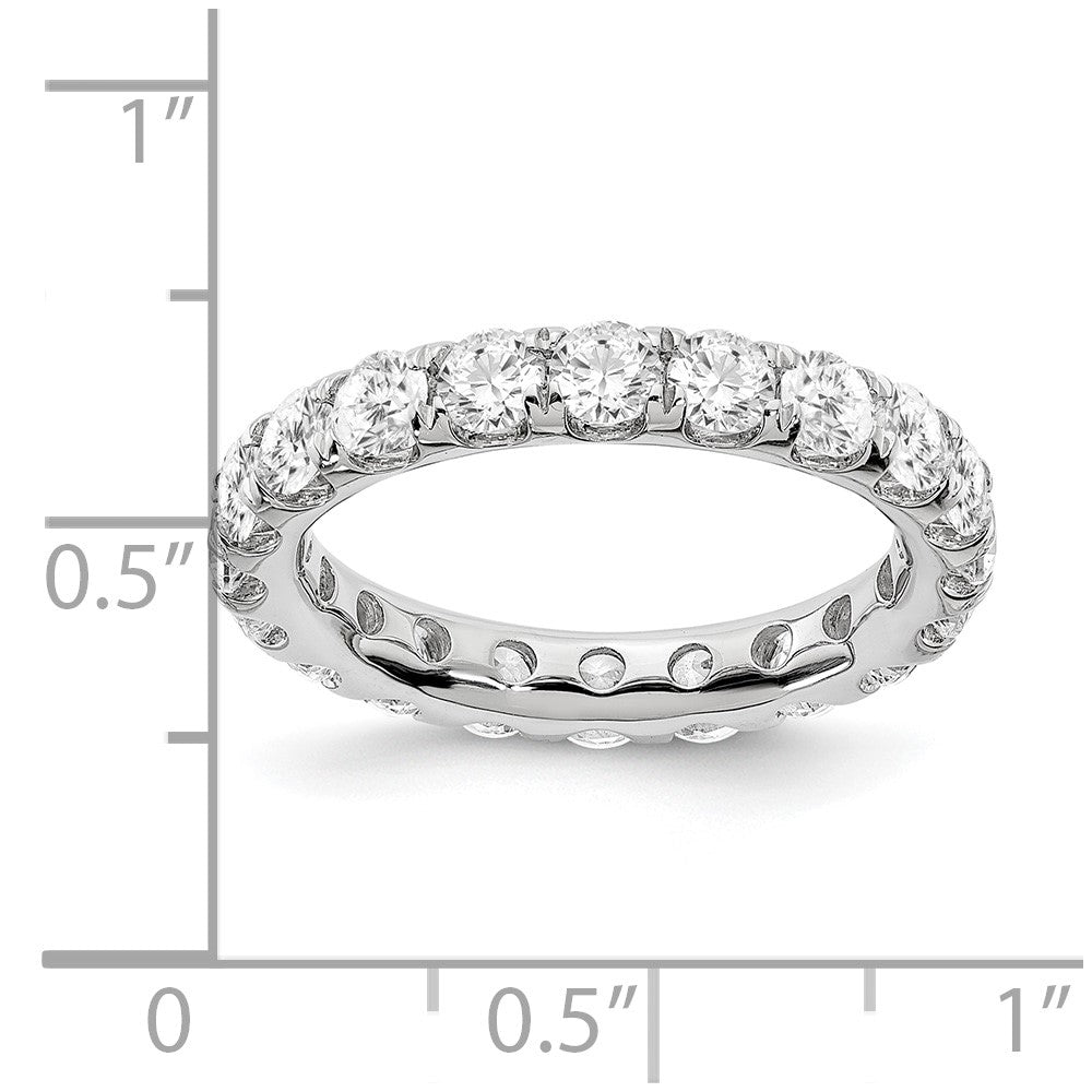 True Origin 14K White Gold 3 carat Lab Grown Diamond VS+ F+ Complete Eternity Band