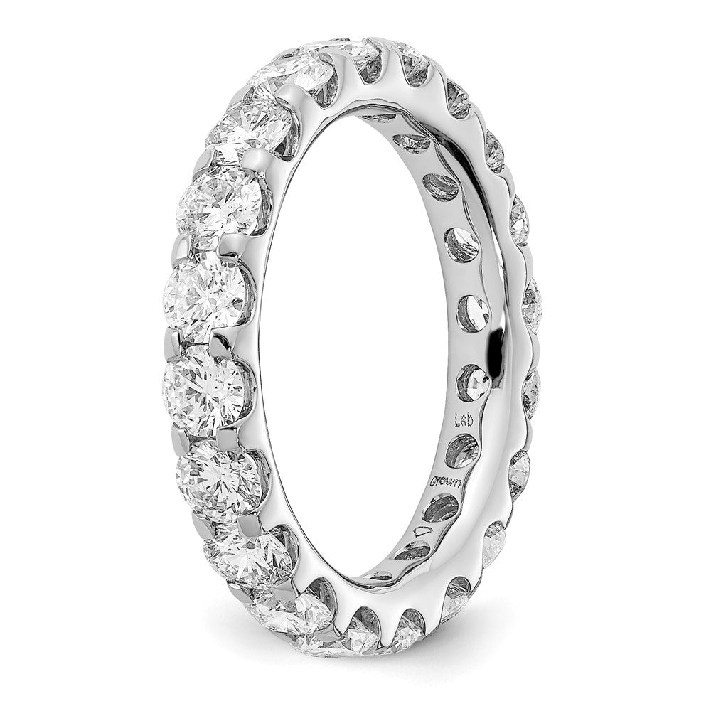 True Origin 14K White Gold 3 carat Lab Grown Diamond VS+ F+ Complete Eternity Band