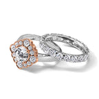 14k White Gold 3 carat Lab Grown Diamond VS/SI+ G+ Complete Shared Prong Eternity Band